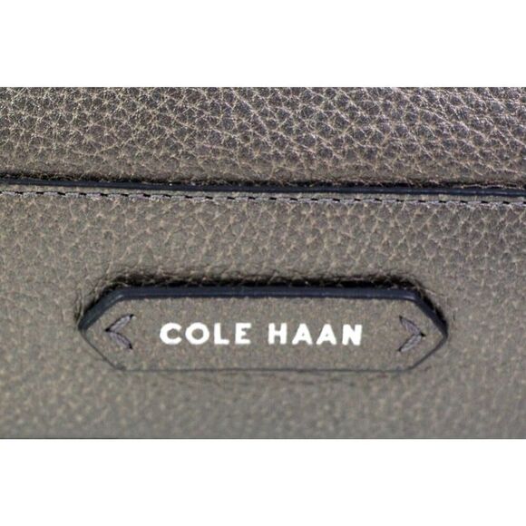 Cole Haan METALLIC BROWN REAL LEATHER ZIP X-BODY ORGANIZER SHOULDER BAG HANDBAG - Picture 8 of 16
